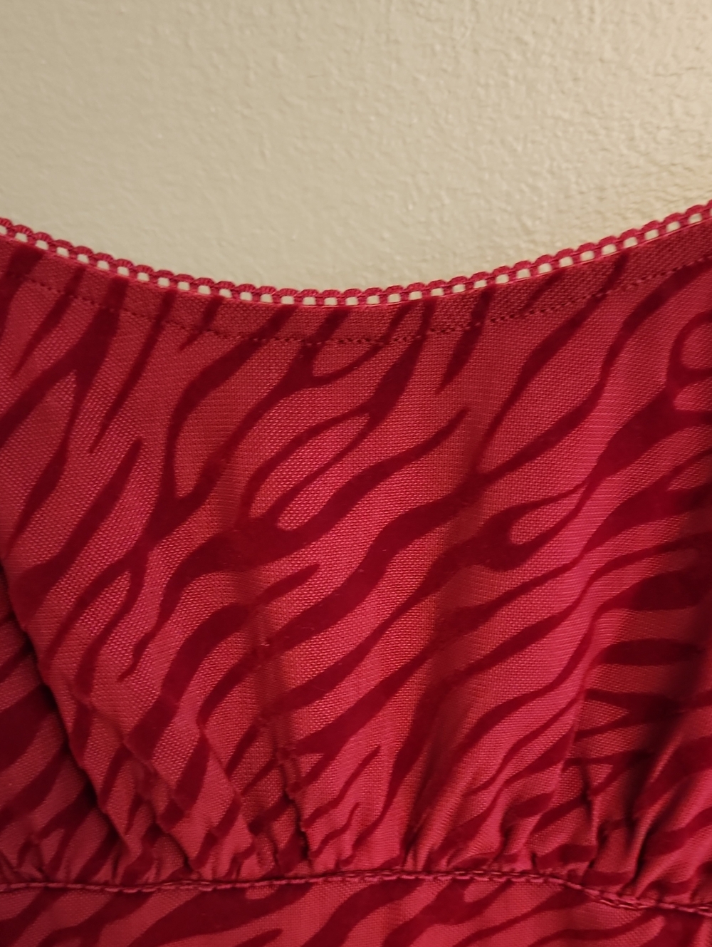 Madden NYC Women's Red Zebra-Print Velevet Slip Dress - Picture 3 of 16